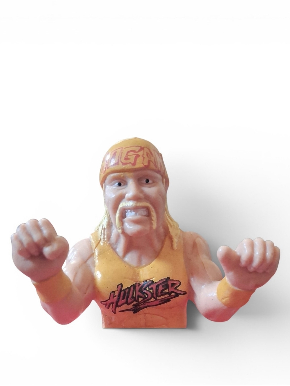 VINTAGE,COLLECTIBLE Wrestler Hulkster Yellow  Thumb Figure  1999